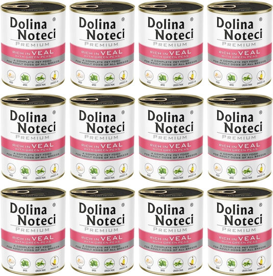 Dolina Noteci Premium Rich Wet Dog Food in Cans Diet 12x800gr