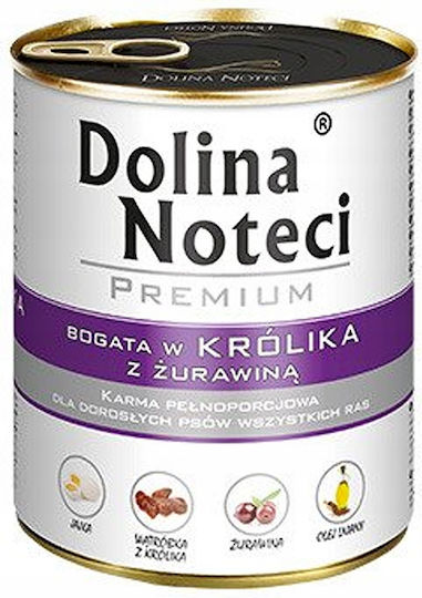 Dolina Noteci Hrana Umedă Pentru Câini Conservă Dietetică Cu Iepure Și Carne 12x800gr