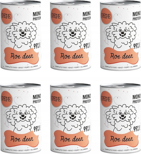Paka Zwierzaka Nasses Hundefutter Dose mit Hirsch und Fleisch 6x400gr
