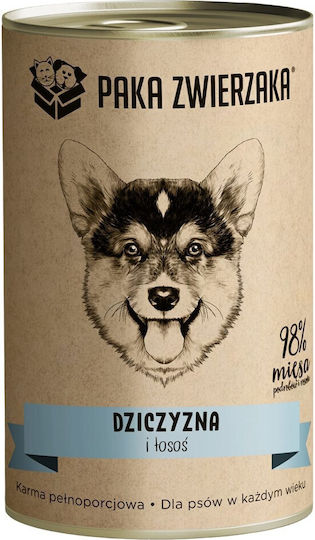 Paka Zwierzaka Wet Dog Food in Cans with Meat and Salmon 6x400gr