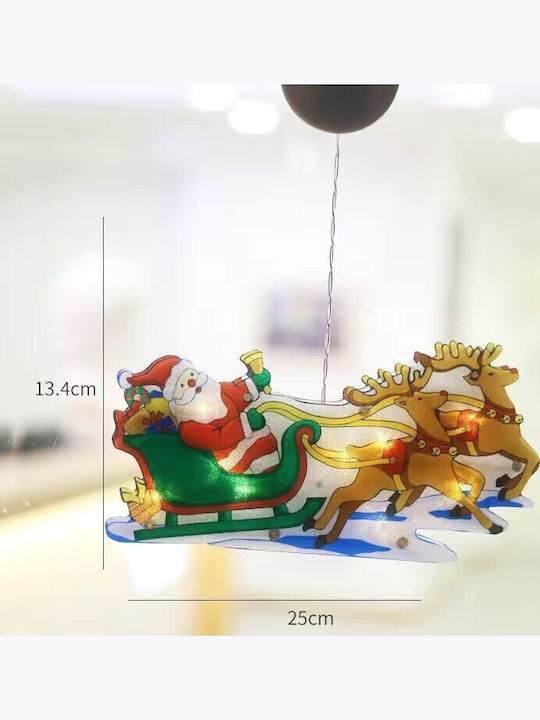 Flippy Christmas Window Decoration Sleigh Reindeer Leds 26 Cm Warm White