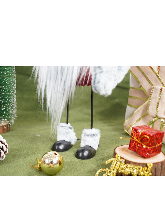 Коледна Фигура Elf Alista Home Сив Червен Текстил 55 См