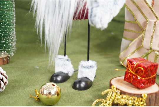 Ornament Elf De Crăciun Alista Home Gri Roșu Textil 55 Cm