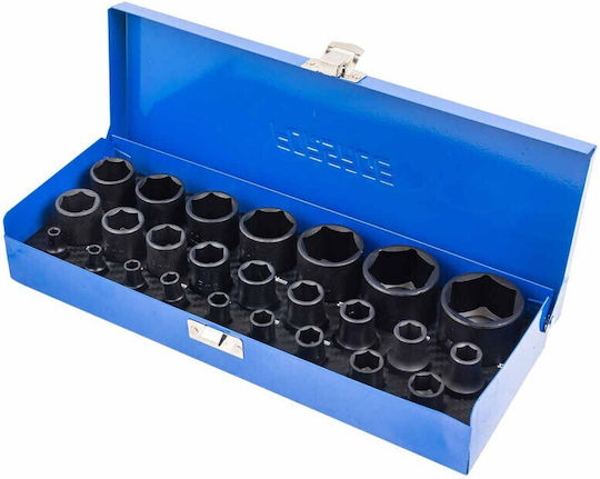 Forsage Steckdosen Pneumatisch mit Rahmen Gastgeber 1/2" 1/4" Set 25 Stück