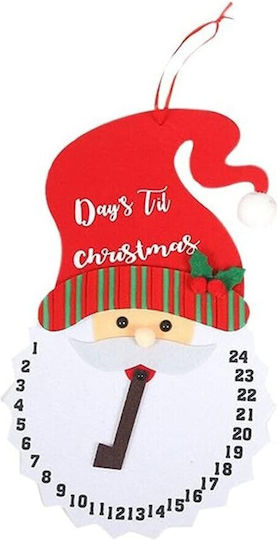 Calendar Advent De Crăciun Flippy Numără Zilele Până La Crăciun Design Moș Crăciun Material Poliester 37 X 22 Cm Roșu