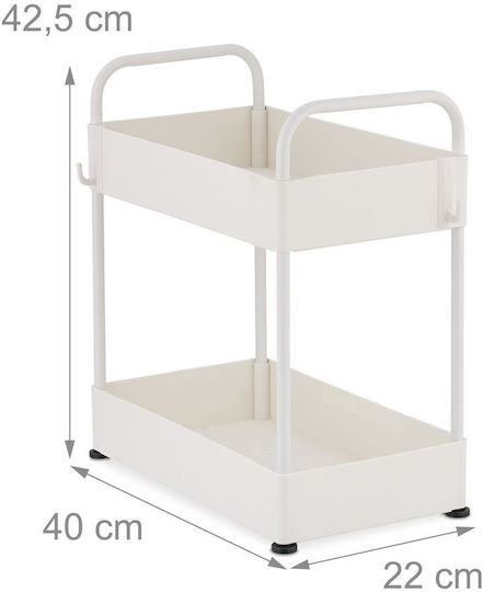 Relaxdays Επιτραπέζια Βάση 42.5x40x22εκ. Λευκή