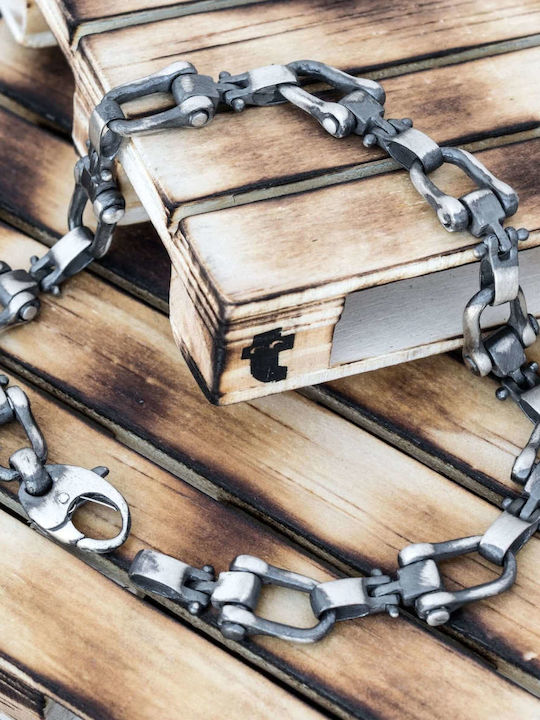 Männer Armband Steampunk Handgefertigt Silber 925 20cm
