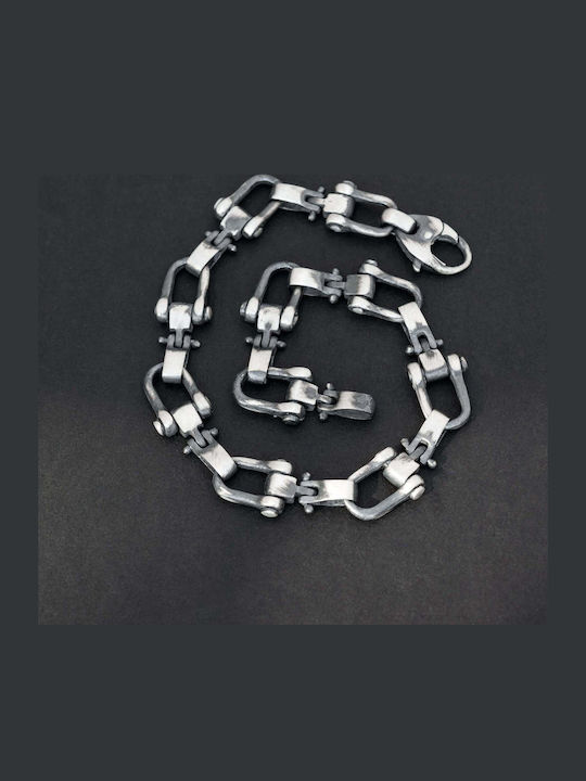 Männer Armband Steampunk Handgefertigt Silber 925 20cm