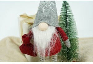 Ornament Elf De Crăciun Alista Home Roșu Alb Textil 42 Cm