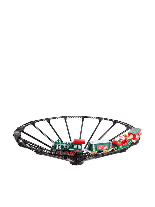 Trenuleț De Crăciun Copac Cu Lumini Led Muzică 3 Vagoane + Locomotivă Baterii Aa Decorațiune Festivă Pentru Copii 3+ Ani