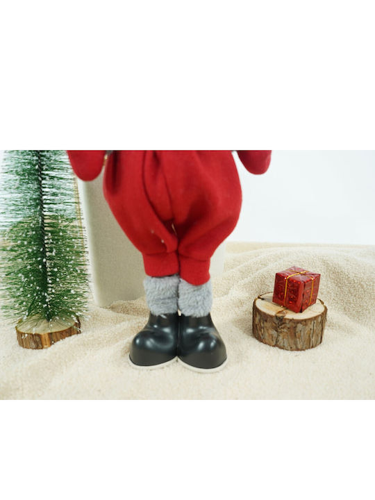 Christmas Doll Ornament Alista Home Red Gray Textile 58 Cm