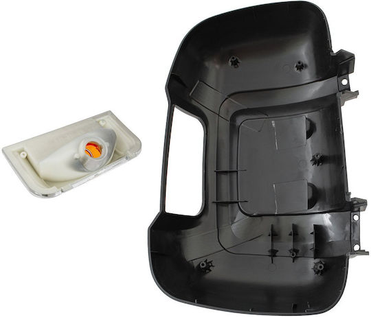 Fiat Ducato 2006 Exterior Mirror Housing Long Arm + Orange Turn Signal Insert Left 2 Pcs Set