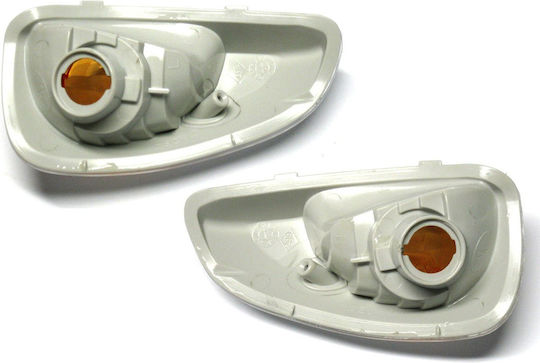 Renault Master 2010 Yellow Turn Signal White Bulb In Mirror Left + Right 2 Pcs Set