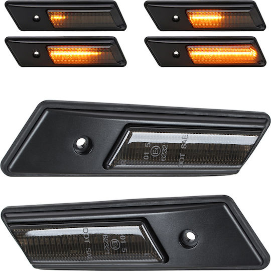 Bmw 7 E32 85-94 Led Side Turn Signal Smoked Dynamic 2 Pcs Set