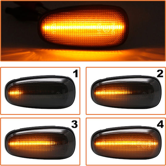 Opel Astra II G 98-09 LED Seitenblinker Rauchend Dynamisch 2 Stück Satz