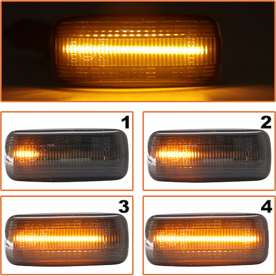 Audi A3 8l 96-03 LED Страничен Поворотен Сигнал Тъмен Динамичен Комплект 2 Бройки