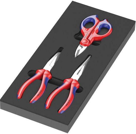 Wera 9781 Foam Insert Knipex Pliers Set 2 3 Pieces Pliers Set Black Grey In Foam Insert Workshop Trolley