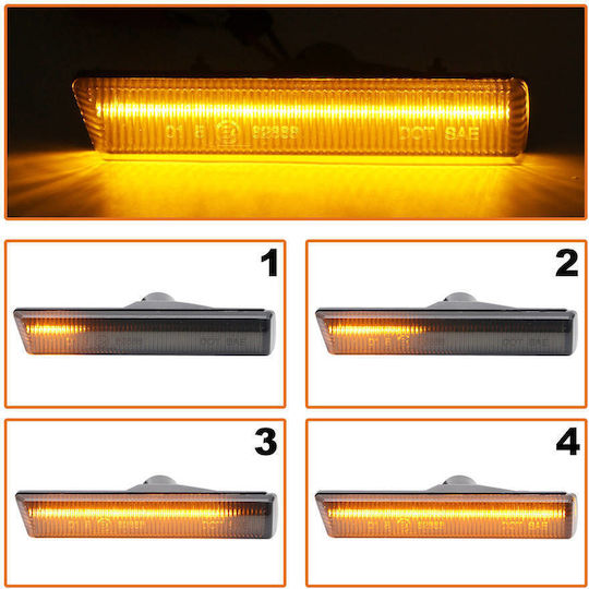 Bmw 7 E38 94-01 Led Side Turn Signal Smoked Dynamic 2 Pcs Set