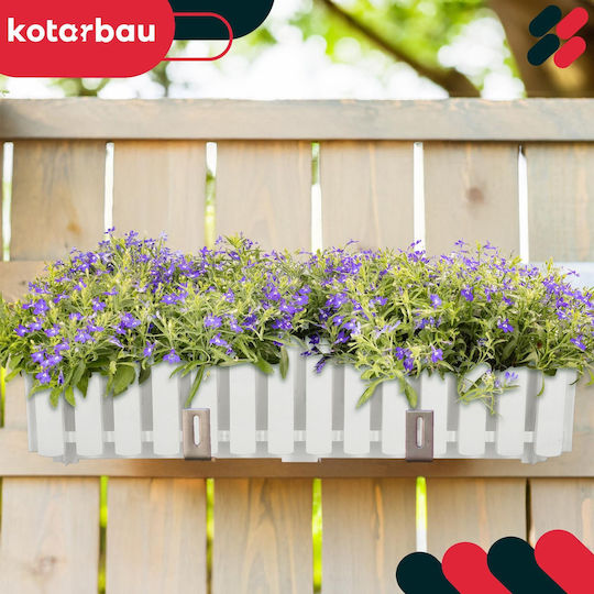 Rustic White Balcony Flower Box Railing 60 Cm Rustic White Balcony Flower Box Railing 60 Cm