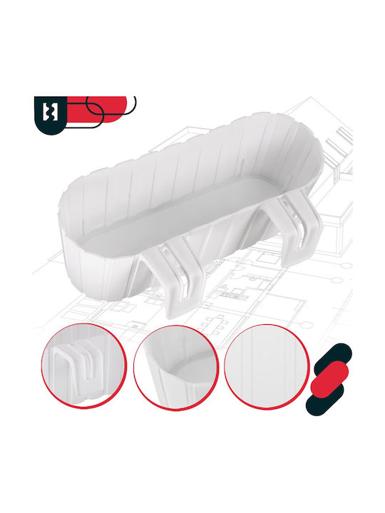 Kotarbau Rustic White Oval Balcony Railing Flower Box 400 Mm Set 4 Pcs Kotarbau Rustic White Oval Balcony Railing Flower Box 400 Mm Set 4 Pcs
