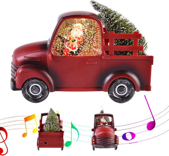 Christmas Decoration Car Type Santa Claus Figurines Tree 3 Modes Musical Function Moving Snow Battery Operated 3 X Aa Not Included Usb Cable Included Red Model 24 X 10 X 19 Cm Warm White