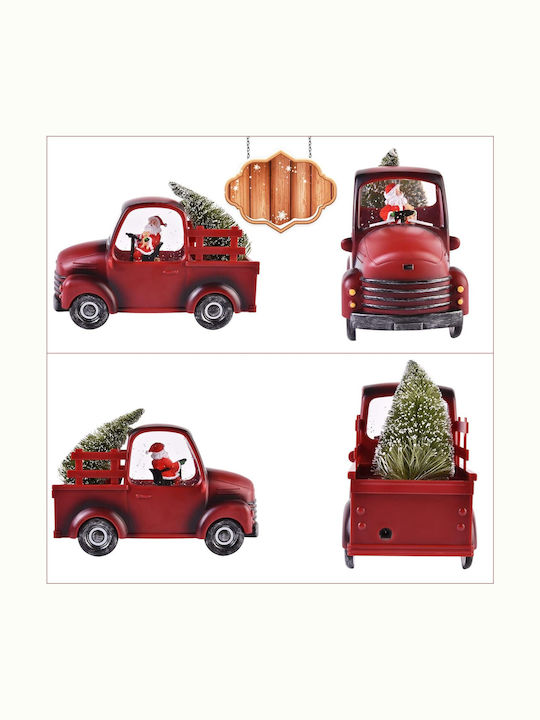 Figurine De Crăciun Tip Mașinuță Moș Crăciun Pentru Brad 3 Moduri Funcție Muzicală Mișcare Zăpadă Alimentare Pe Baterii 3 X Aa Neincluse Cablu Usb Inclus Model Roșu 24 X 10 X 19 Cm Alb Cald