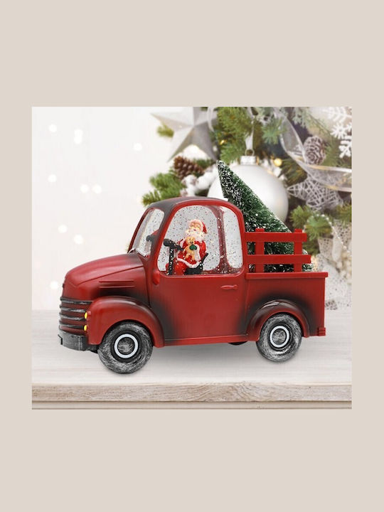 Figurine De Crăciun Tip Mașinuță Moș Crăciun Pentru Brad 3 Moduri Funcție Muzicală Mișcare Zăpadă Alimentare Pe Baterii 3 X Aa Neincluse Cablu Usb Inclus Model Roșu 24 X 10 X 19 Cm Alb Cald