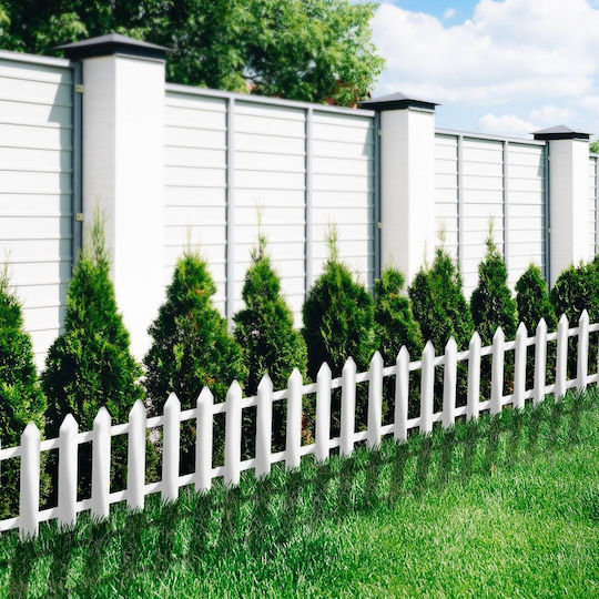 Vilde Plastic Garden Hedge In White Colour 30x30cm 10 Pieces