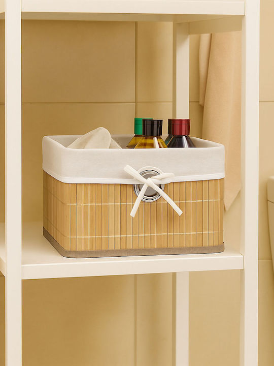 Relaxdays Coș De Depozitare Din Bambus Bej 20x31x31cm