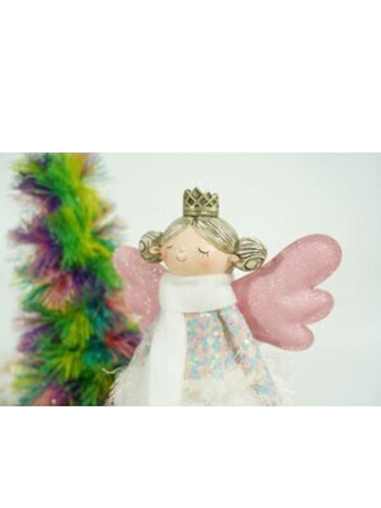 Christmas Angel Ornament Alista Home White Textile 26 Cm