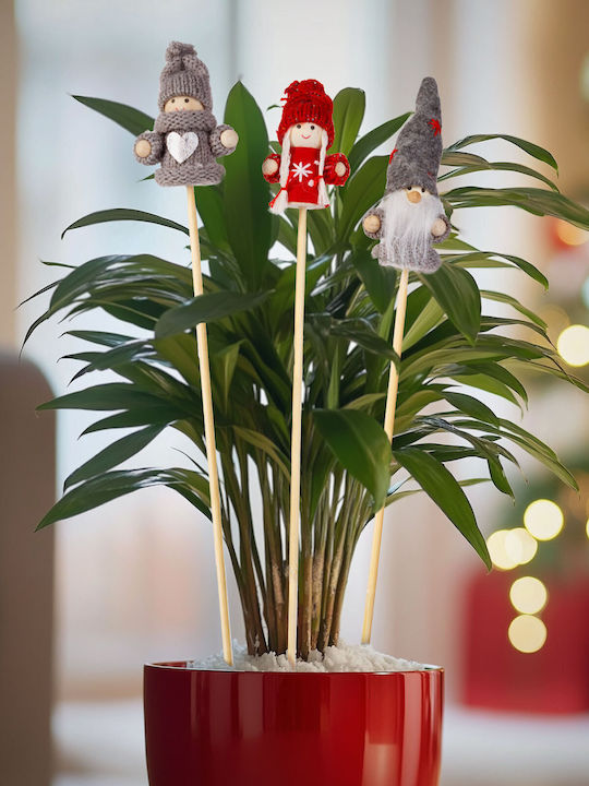 Decorațiune De Crăciun Elf Scandinav Pe Băț 50 Cm Figurina Textilă Ghiveci Decor Interior