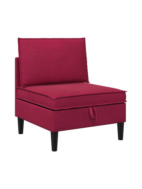 Ecksofa Samt mit Stauraum Rot 210x140x82cm