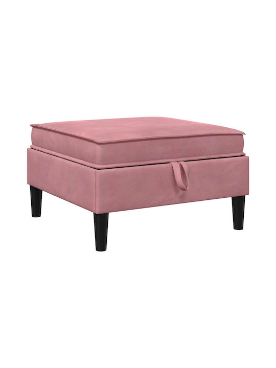 Ecksofa Samt mit Stauraum Rosa 210x140x82cm