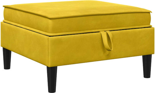 Ecksofa Samt mit Stauraum Gelb 210x140x82cm