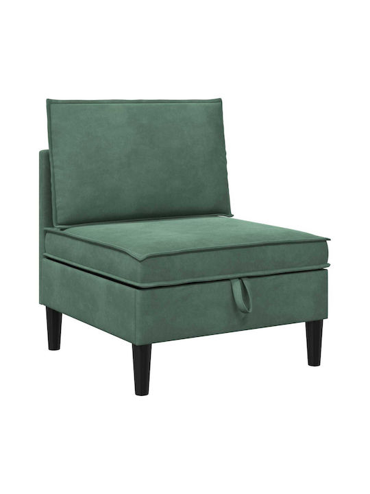 Dreisitzer Samt Sofa mit Stauraum Blau 210x70x82cm