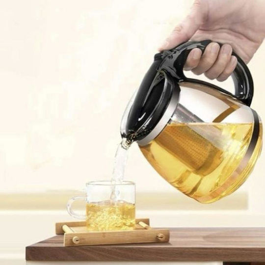 Karaca Teekanne mit Filter Glas Transparente 2000ml