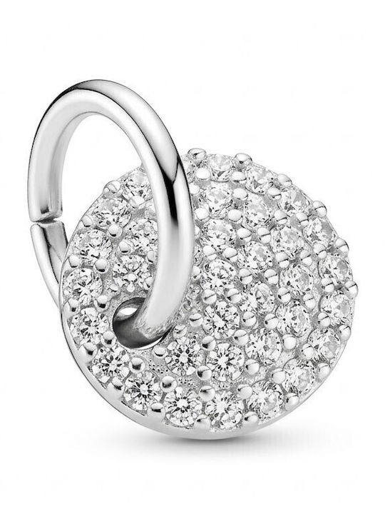 925 Silver Pendant Jolie Silver Women Coin Model Cubic Zirconia Crystals 0.61 G Fine Elegant Design Silver-colored 925 Silver Pendant Jolie Silver Women Coin Model Cubic Zirconia Crystals 0.61 G Fine Elegant Design Silver-colored