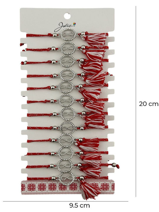Alista Home Women's Set Bracelets Martaki With Infinity Design Made Of Steel 20cm