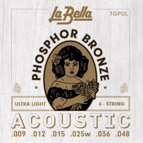 La Bella Coadă Simplă Bronz 9" pentru Chitară Acustică