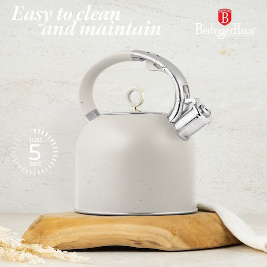 Berlinger Haus Τσαγιέρα Ανοξείδωτη Λευκή 3000ml