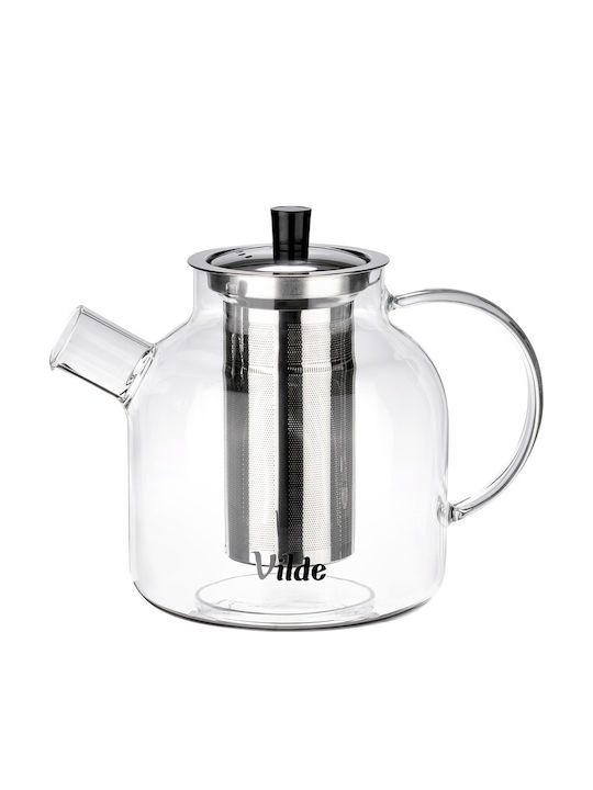 Vilde Glass Transparent Teapot with Filter 1200ml