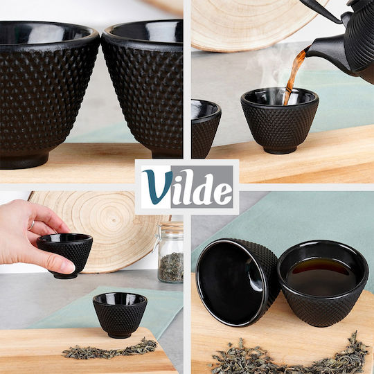 Vilde Tea Set with Mug and Filter Cast Iron Black 1000ml 8 Pieces