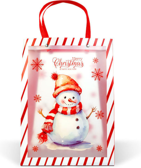 Alista Home Geantă Transparentă din Plastic pentru Cadou Tematică Crăciun 25x11x32 cm