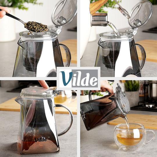 Vilde Чайник със Стъклен Филтър Прозрачен 880ml