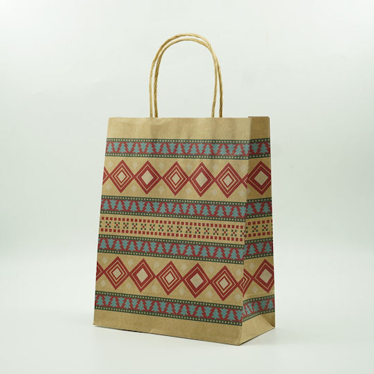 Alista Home Geantă Hârtie Crăciun Pentru Cadou 18.5x8.5x22.5cm 24 Bucăți (Desene Și Modele Diverse)