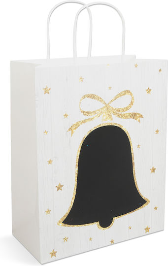 Alista Home Geantă Hârtie Tematică Crăciun Albă 26.5x33x12.7cm 12 Bucăți