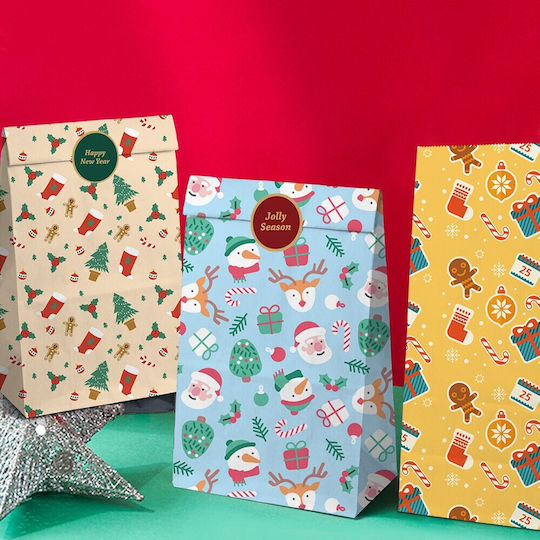 Alista Home Geantă Hârtie Crăciun Pentru Cadou 24x8x13cm 12 Bucăți Cu Personalizare