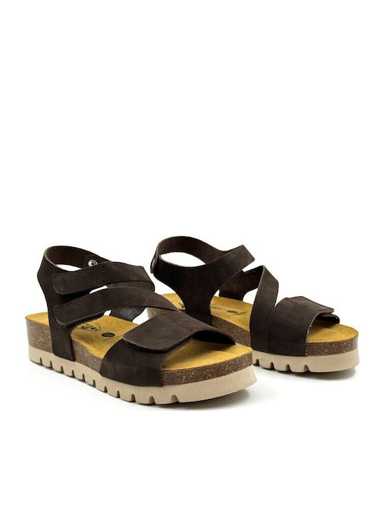 Nobuck Leather Women's Anatomic Sandals Brown