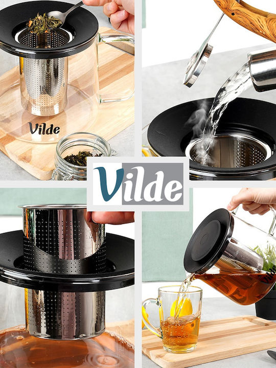 Vilde Teapot with Filter Glass Transparent 1500ml