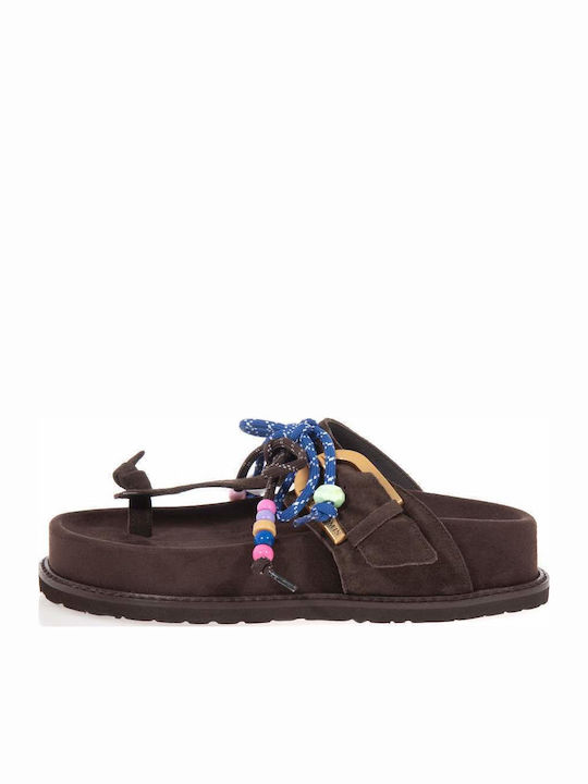 Sandale Casual Damă Anatomici Flatforme Maro